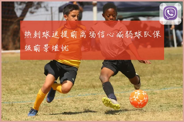 热刺球迷提前离场信心减弱球队保级前景堪忧